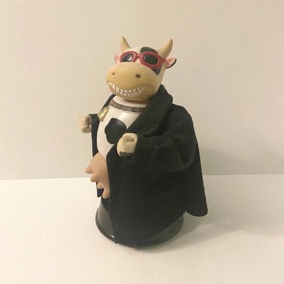Animated Cow Flasher Yodeling Musical Battery Operated 9 Inch Tall Cow  Joke Toy - Picture 14 of 16